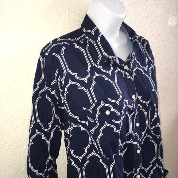 St Johns Bay Navy Blue Blouse - Picture 4 of 6